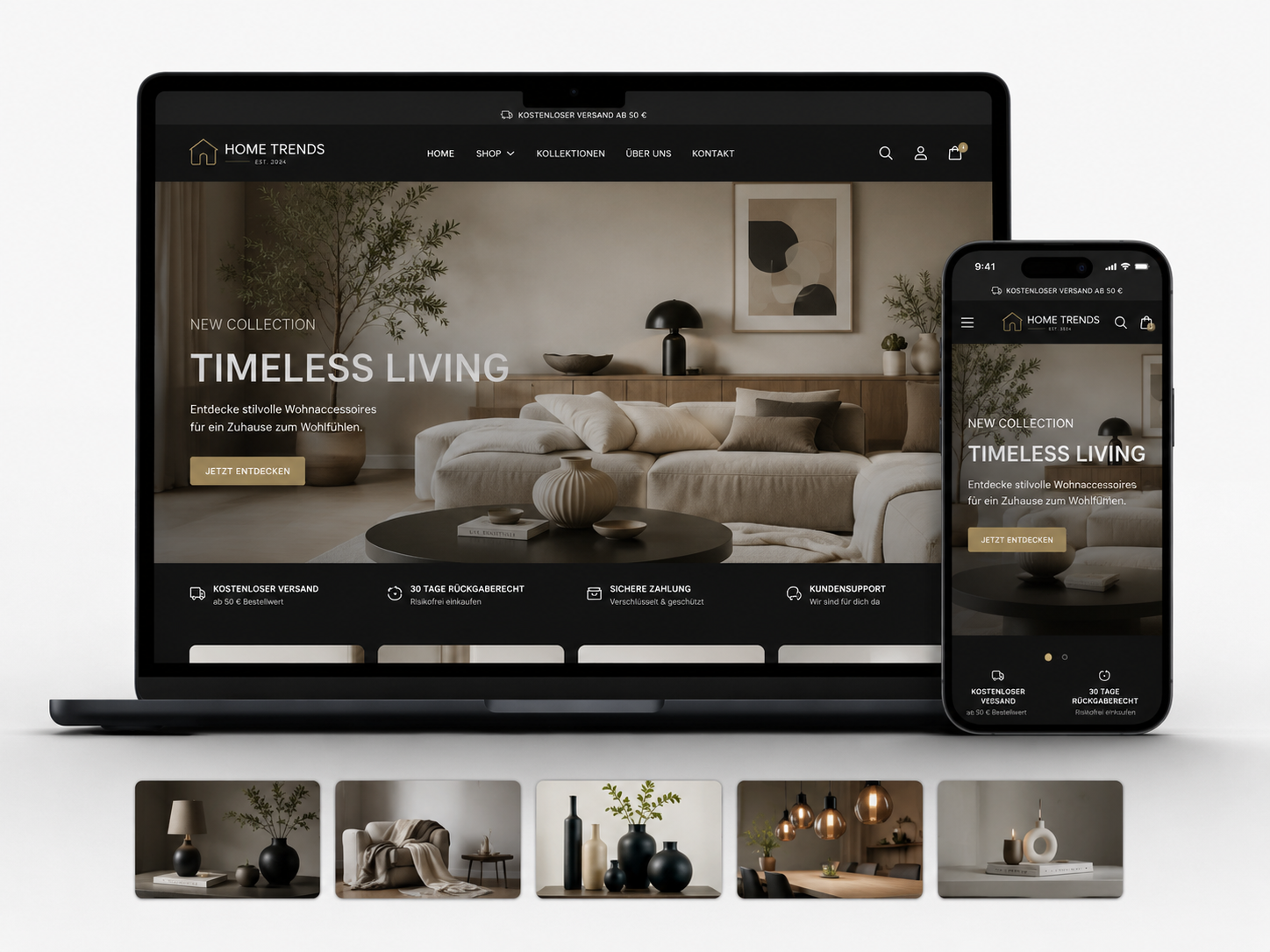 Fertiger Shopify Store – Black Bird Setup