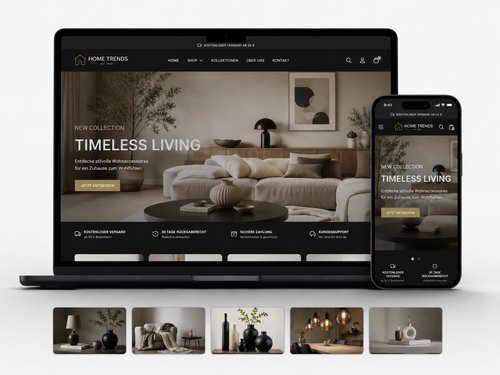Fertiger Shopify Store – Black Bird Setup