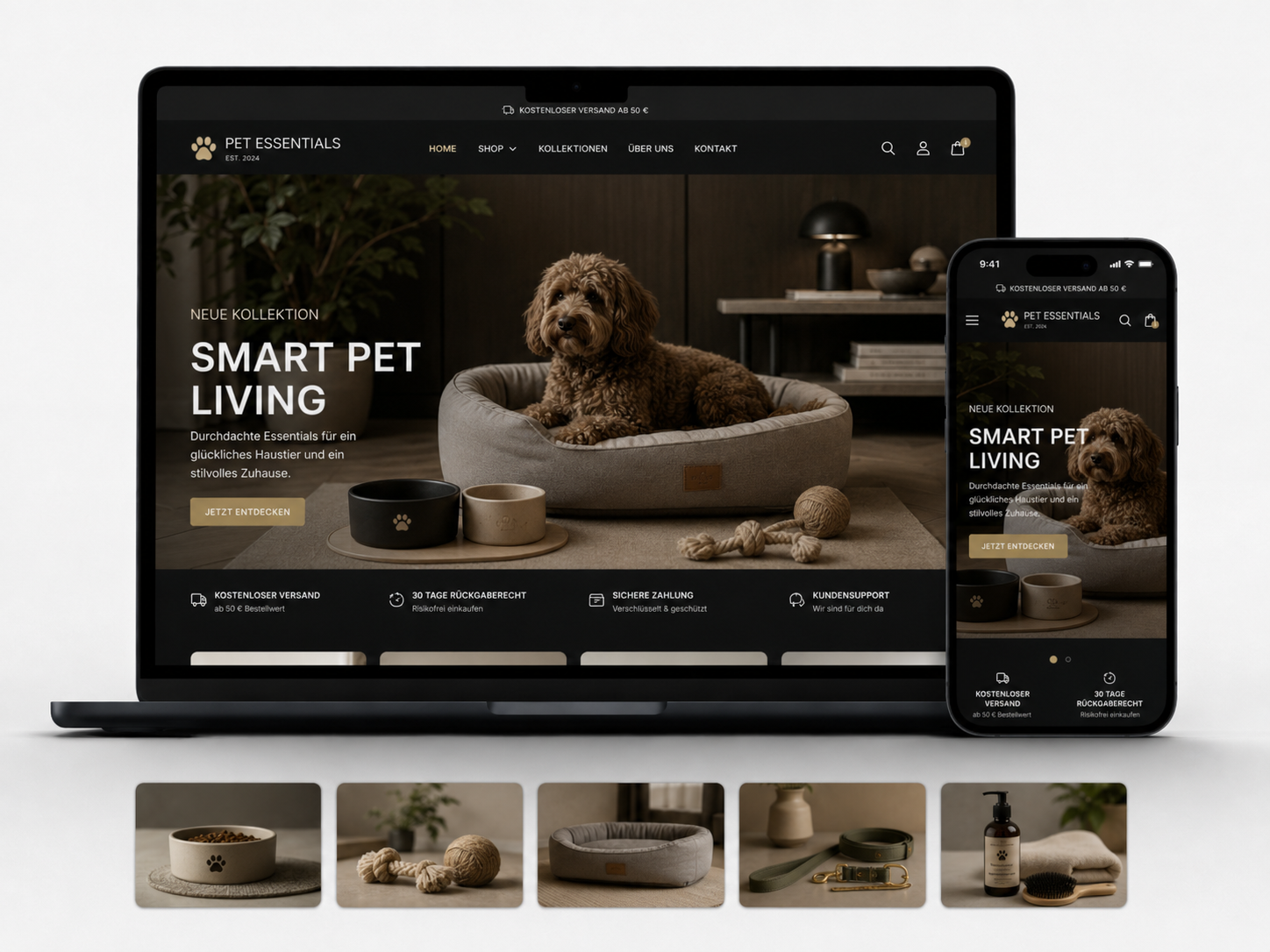 Fertiger Shopify Store – Black Bird Setup